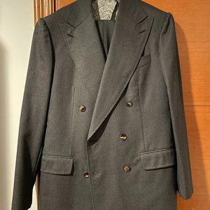 Suitsupply Made-to-Measure: Charcoal Double Breasted with Pleated Trouser (38R)